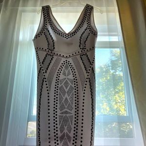 Beautiful studded white bodycon dress